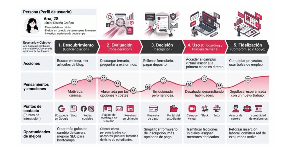 Ejemplo de un Journey Map